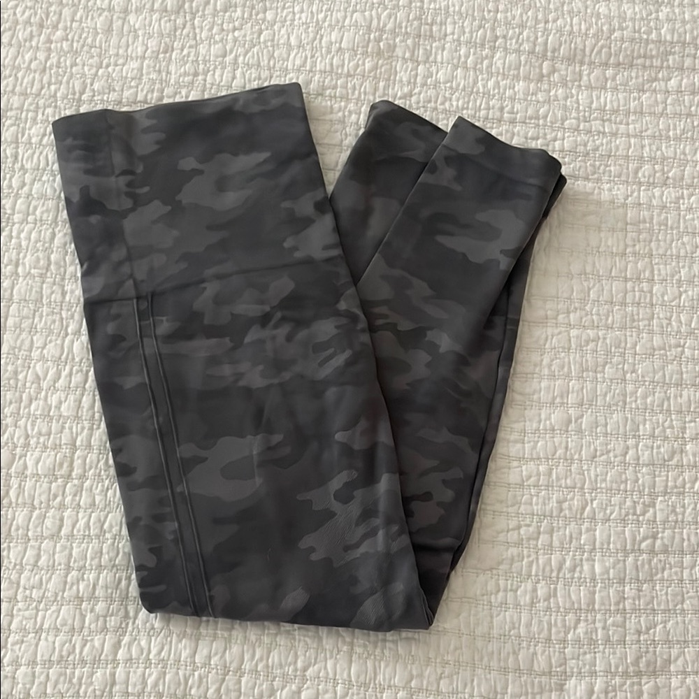 Charcoal Camo High-Waist Leggings